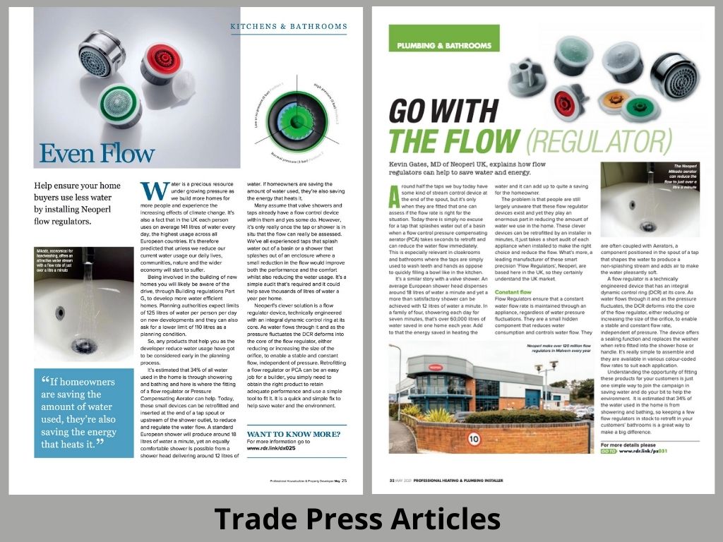 Trade press articles